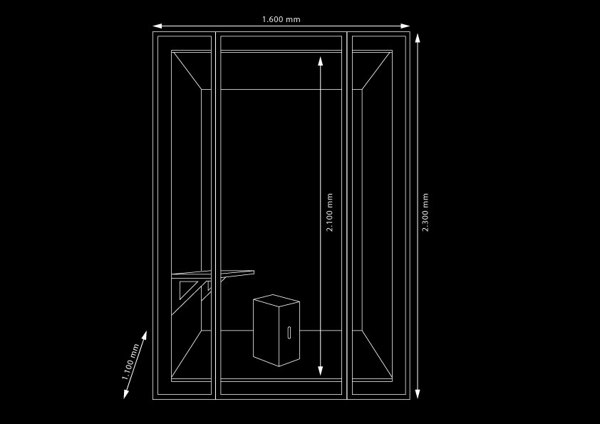 TB.1 Technische Zeichung Tisch und Box