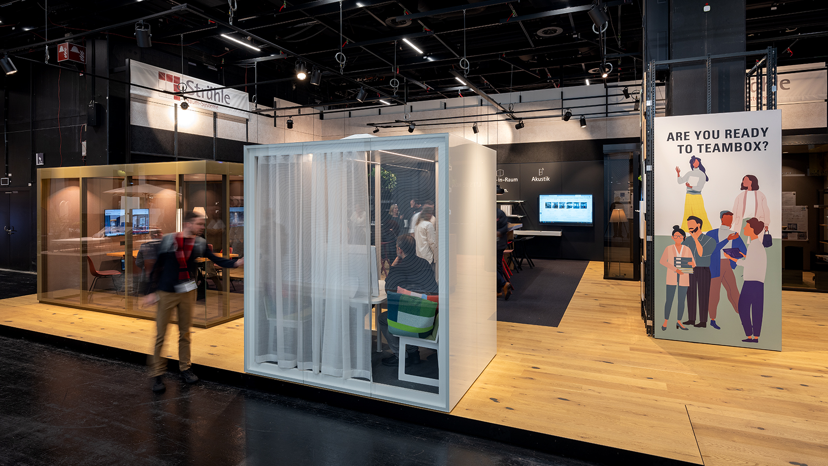 Orgatec Köln Teambox TB1 Telefonzelle und TB2 Meetingbox